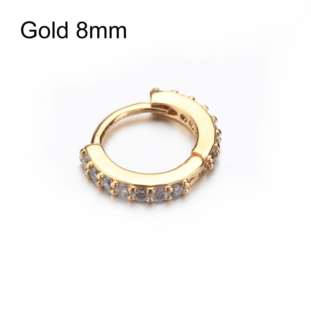 Conch Snug Helix Cartilage Tragus CZ Ear Piercing Body Jewelry Huggie Hoop Earring Nose Ring