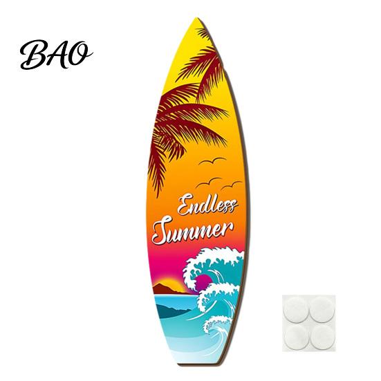 Outdoor Waterproof Sign Hawaiian Surfboard Wall Art, Wooden Tropical Beach Decor Sign, Summer Aloha Theme Hanging Plaque High-density Wood Board