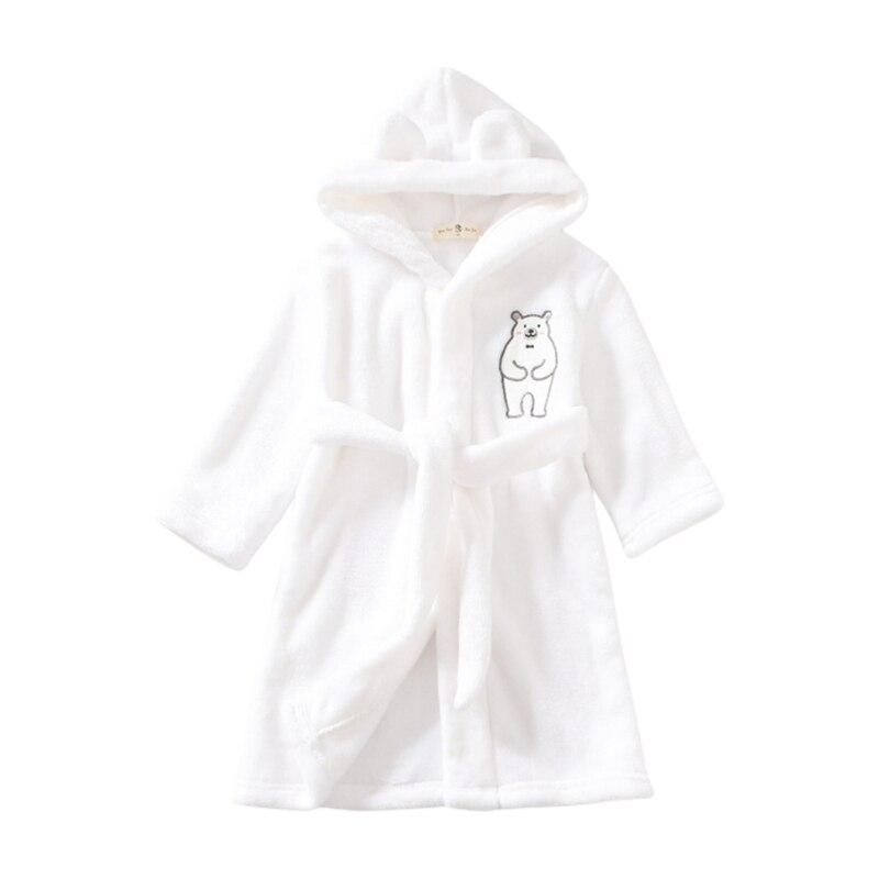 Cartoon Children Bath Robes Flannel Winter Kids Sleepwear Robe Infant Pijamas Nightgown For Boys Girls Pajamas 1-6 Years Clothes
