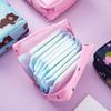 High-End Cube Sanitary Napkin Storage Bag Travel Makeup Organizer