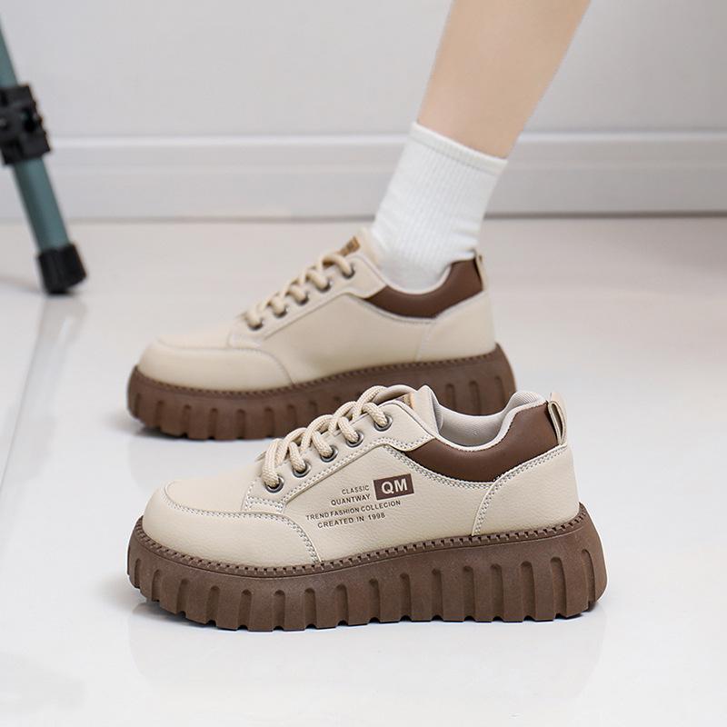 Women's Fashion Sneakers Outdoor Lace-Up Non-slip Skateboarding Shoes Lightweight Comfortable Casual Breathable Walking Flat Sport Shoes for Women