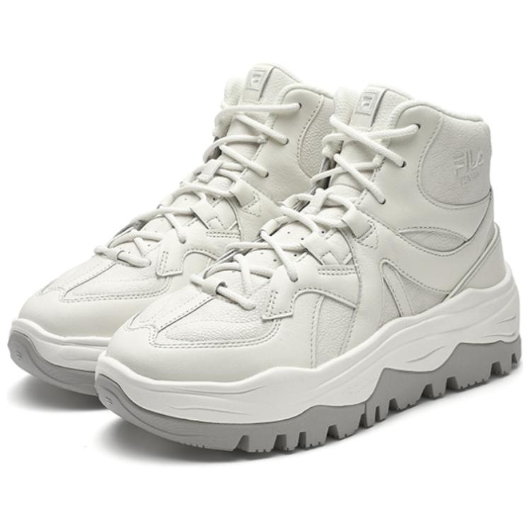 Fila Современные Удобные Универсальные Амортизирующие Прочные Полувысокие Повседневные Туфли Женские Повседневные Туфли Белоснежные F12W341114FWT