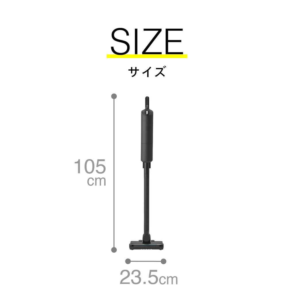 Беспроводной пылесос Twin Bird Stick в бумажной упаковке, удобный, легкий, перезаряжаемый, с электрощеткой, черный, самоходный TC-E264B