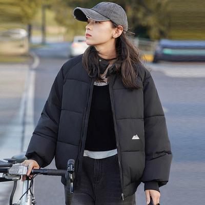 Винтажная университетская пуховая куртка женская осенне-зимняя уличный стиль пуховик маленькая пуховая куртка