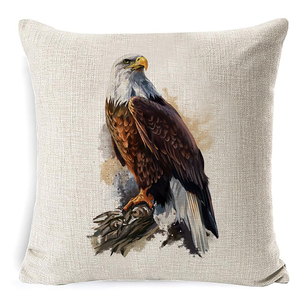 Африканское животное Льняная наволочка Подушка для офисного дивана Офисная поясничная подушка Маленькая подушка