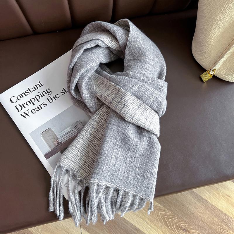 Imitation Cashmere Women Winter Scarf Thicken Double-Sided Long Shawls Neck Warm Tassel Poncho Echarpe Stoles Pashmina Luxury