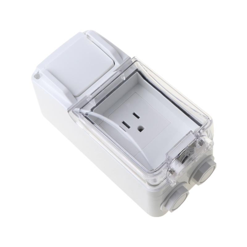 Weatherproof Outdoor Power Socket US Plug Electrical Wall Socket Electrical Power Receptacle with Cover Easy to Use