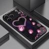 Pink Neon Heart & Dot Pattern Glass phone case mobile phones for iphone 17 pro max cover for iPhone 17 16 15 14 13 12pm Pro Plus