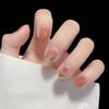 Artificial Nails Wearable False Nails Spring Gentle Tulip Bean Paste Color Nail Stickers