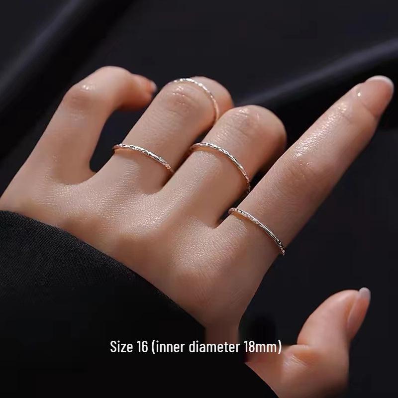 Изысканное золотое разомкнутое кольцо: Японский и корейский стиль, тонкое кольцо с бриллиантами, штабелируемые и элегантные украшения для пальцев