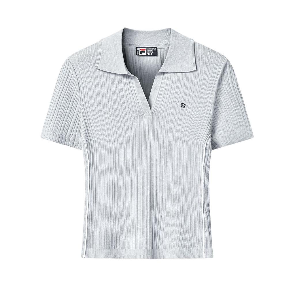 Fila Белая Однотонная Тканая Узкая Поло Женские Топы F11W623403F-GY