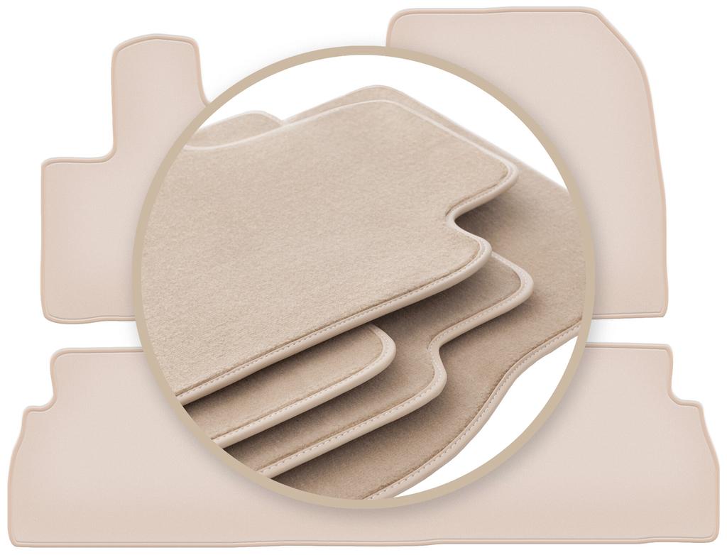 PREMIUM beige floor mats for: Citroen Berlingo III kombivan 2018-