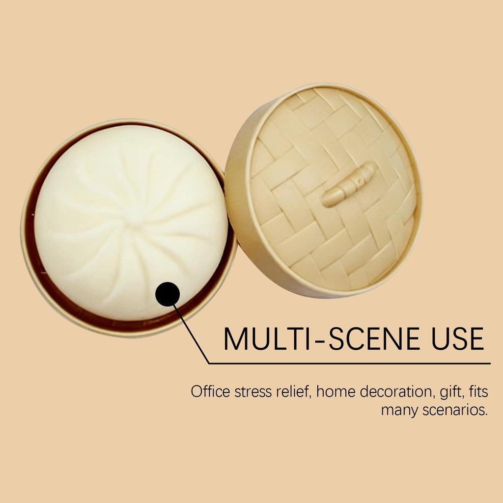 Cute Slow Rebound Baozi Stress Relief Squeeze Toy - Soft, Fun & Portable Office Ornament