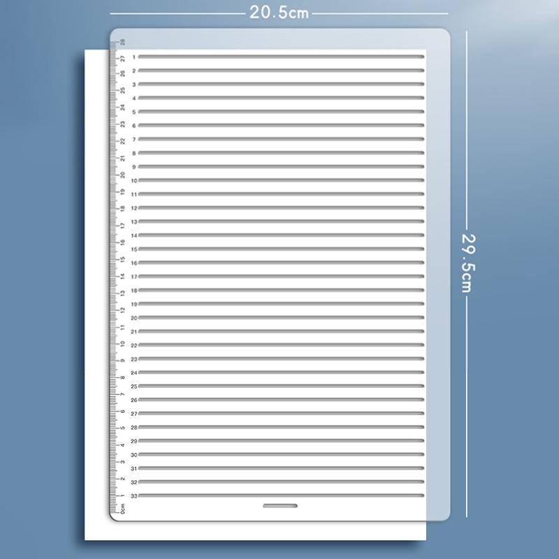 Transparent Calligraphy Stencil And Ruler Template Writing Straight Line Clear