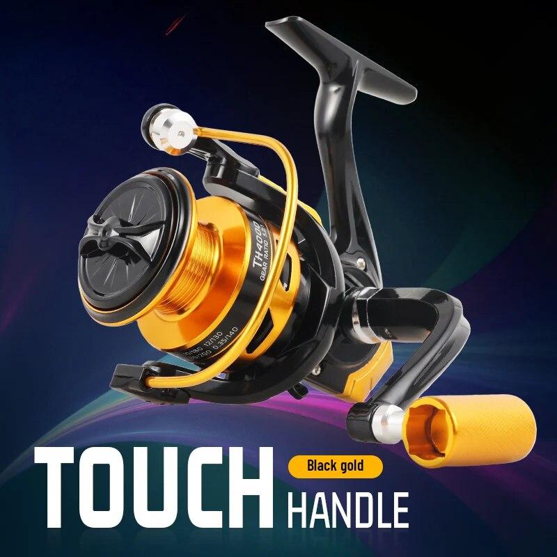 2024 Новая спиннинговая рыболовная катушка TH Metal Head 5.2:1 рыболовная катушка для спиннинга с металлической шпулей, морская кормушка, катушка для рыбалки 10 кг, большая сила разгрузки