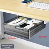 Under-Desk Hidden Drawer Storage Box for Office Workstation