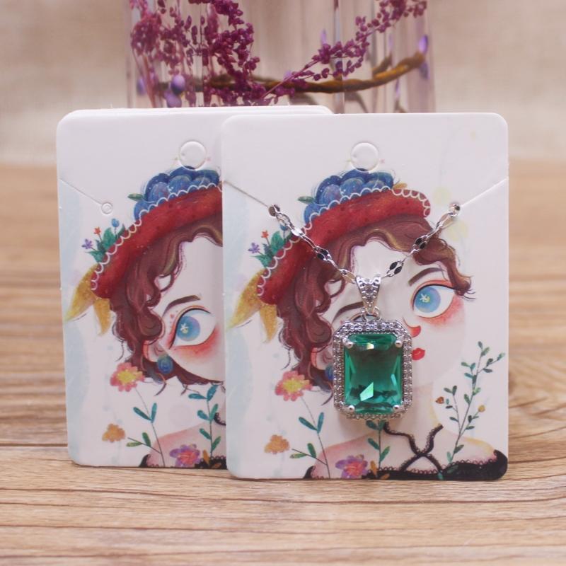 50 шт. набор карт Earnail, красивая головка, подвесная серьга, этикетка 5x6,5 см, набор ювелирных изделий, демонстрационная карточка