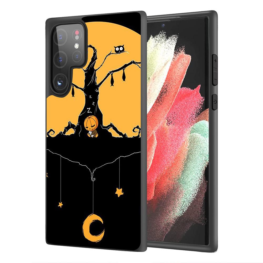 Halloween Phone Case For Samsung Galaxy S10 S20 S21 S22 Fe Plus Ultra Note10 Lite A10 A20 A30 A52 A71 A72 Moonlit Night Fundas