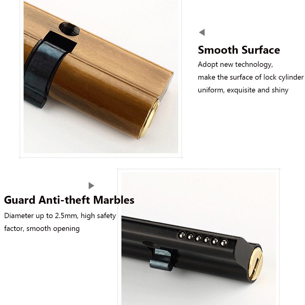 Дверной цилиндровый замок с фиксатором 70 мм, 3 ключа, противоугонный входной латунный AB дверной замок, внутренняя безопасность, цилиндр замка для спальни