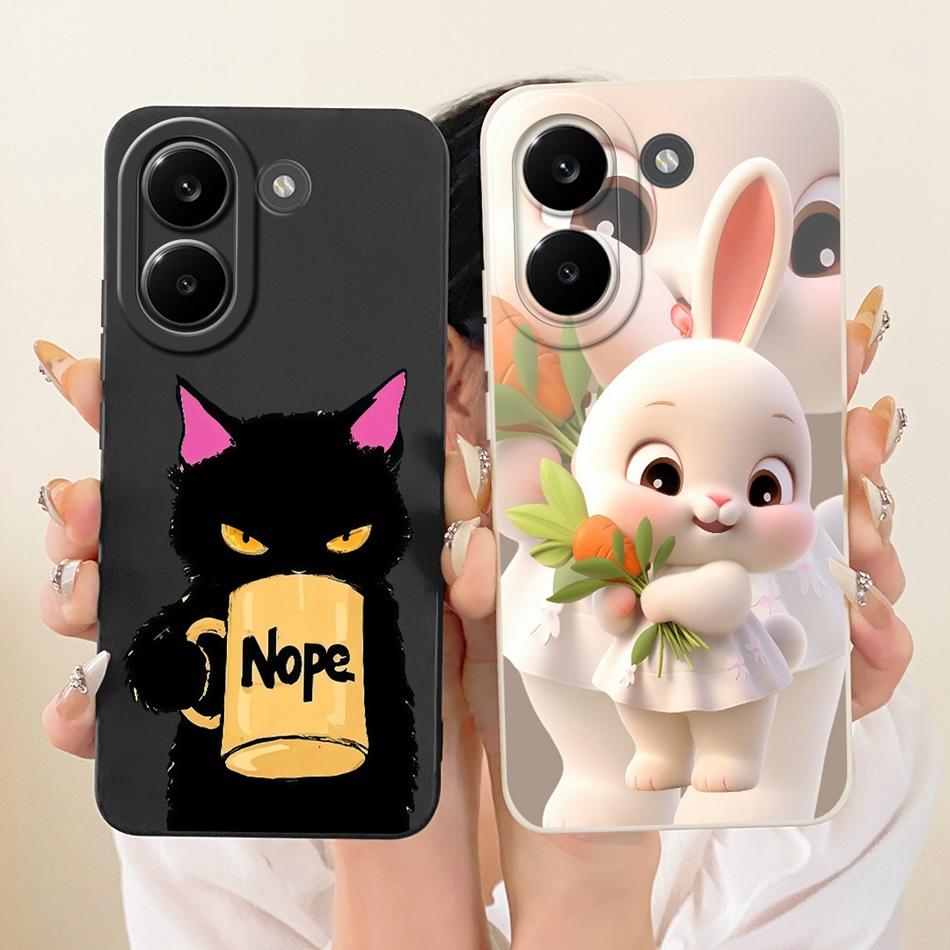 Для Xiaomi Poco X8 Pro / X8 Pro Max Милый Кот Цветок Мультяшный Чехол для Телефона Для Poco X8Pro X 8 Pro Max 5G Мягкий Силиконовый Чехол Защитные Бортики