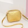 New High-end Small Bag, Crocodile Pattern Square Bag, Fashionable and Versatile Women's Shoulder Messenger Bag.