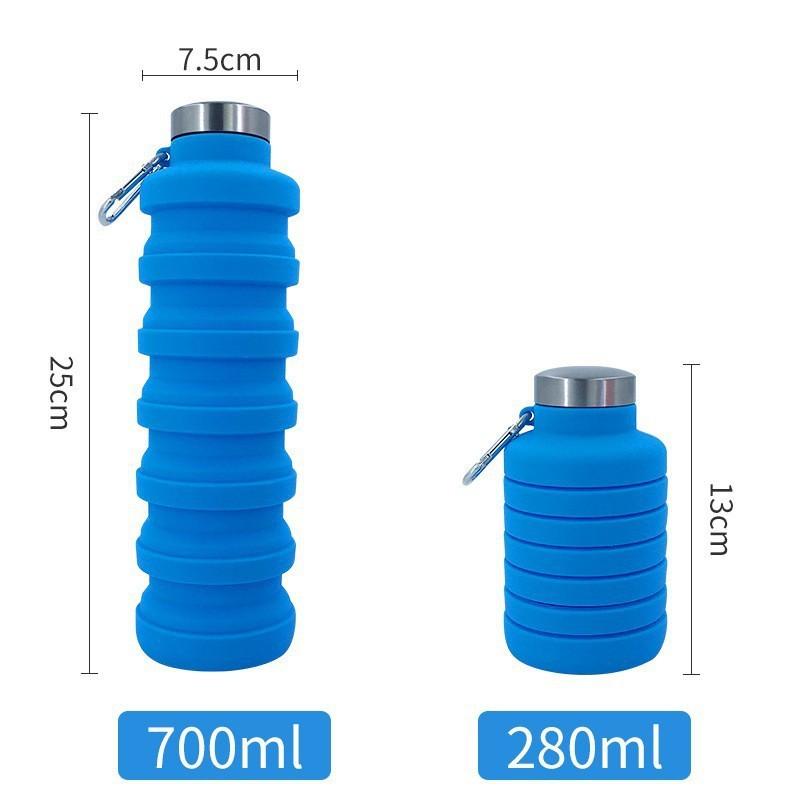 Latest Spacious Silicone Athletic Bottle Outdoor Activity Travel Lightweight to Carry Retractable Water Bottle Travel Workout Folding Bottle