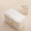 Exquisite Pu Leather Jewelry Box Simple Ring Necklace Earrings Storage Minimalist Style Daily Travel Portable Storage Box