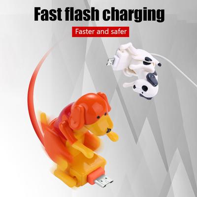 1,2-метровый Micro USB-смартфон с забавной собакой, кабель для быстрого зарядного устройства