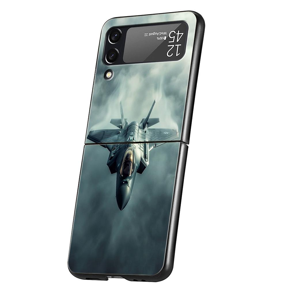 Крутой чехол для телефона с изображением самолета для Samsung Galaxy Z Flip 3 4 5 6 7, Жесткий складной ПК, Чехол для Samsung Z Flip3 Flip4 Flip5