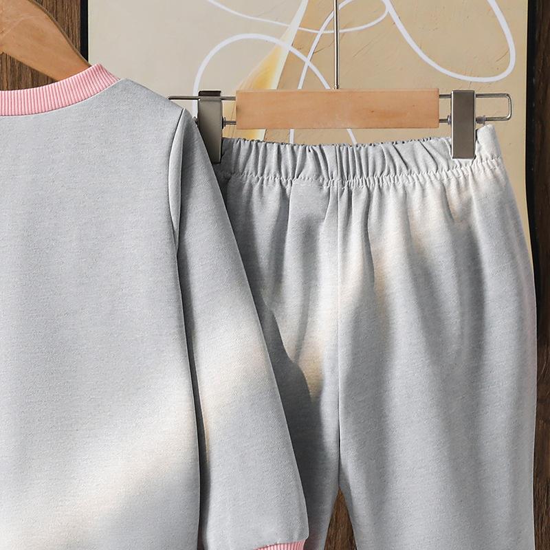 Наряд для малышки, Детская одежда, Осень, Новинка, Корейская версия, Толстовка с 3D бантом, Длинный рукав, Повседневные длинные брюки