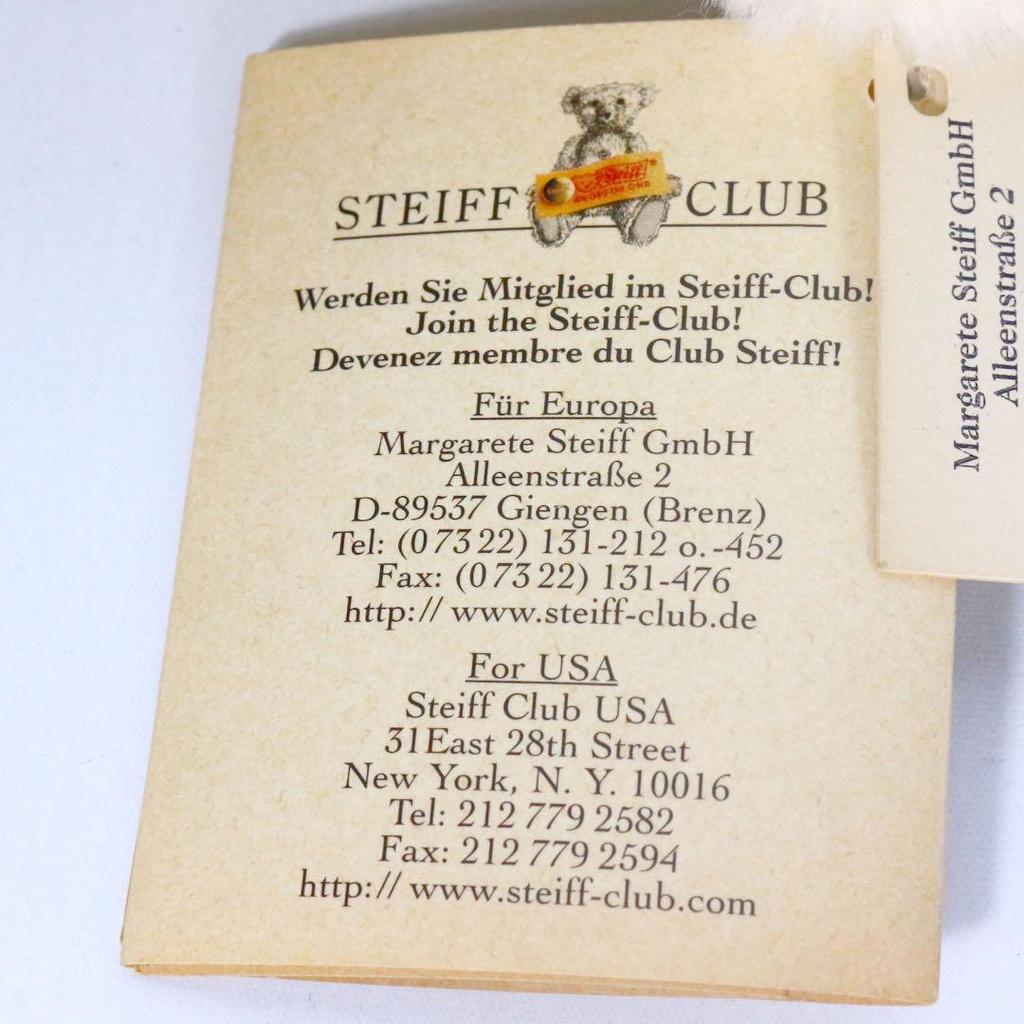 [USED] Steiff Teddy Bear 023057 Stuffed Bear