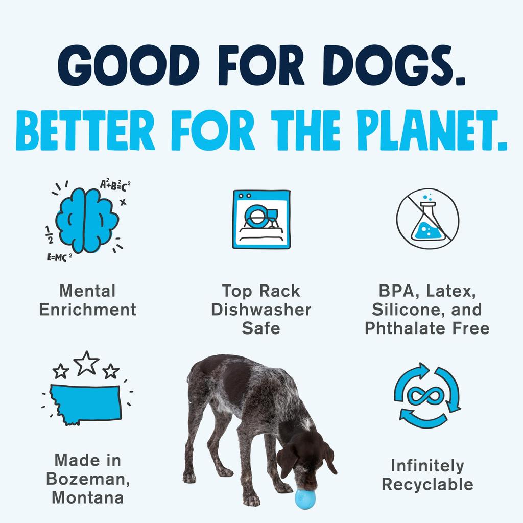 Игрушка West Paw Dog Мяч Zogoflex Echo Rumble Jungle Зеленый Размер S