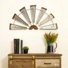 Windmill Rustic Farmhouse Windmill Wall Decoration Unique Metal Art for Home Bedroom Living Room Country Charm
