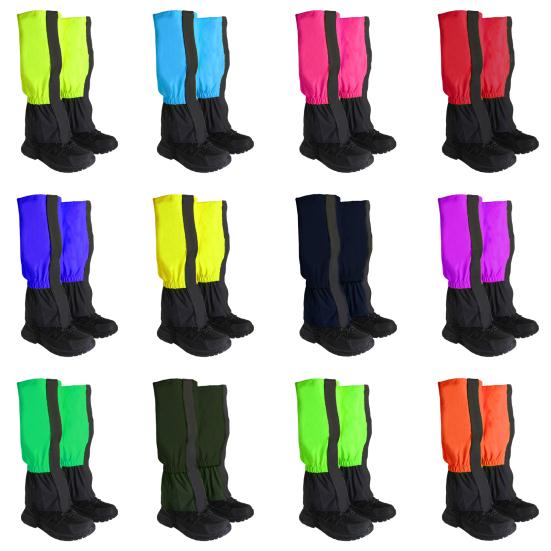 1 Pair Snow Boot Leg Gaiters Wear-Resistant Waterproof Adjustable Men Women Boot Gaiters Leg Guards for Camping Hiking