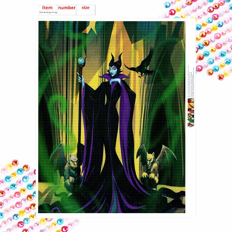 Disney Diamond Painting Kit Maleficent Diamond Hand Embroidery 5D DIY Diamond Art Home Decor Creative Handicrafts Stunning Wall Art Decor