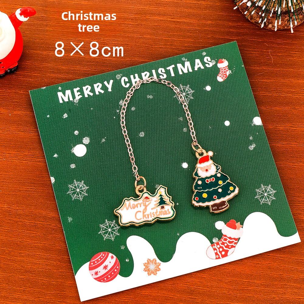 Christmas Metal Pendants, Bookmarks, Cute Christmas Pendants for Students, Book Holders, Christmas Stationery Small Gifts