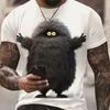 Summer Men's T Shirt Short Sleeve Animal Print Casual O-Neck Oversized Pullover Fashion Streetwear Male Clothing Cat T-Shirts