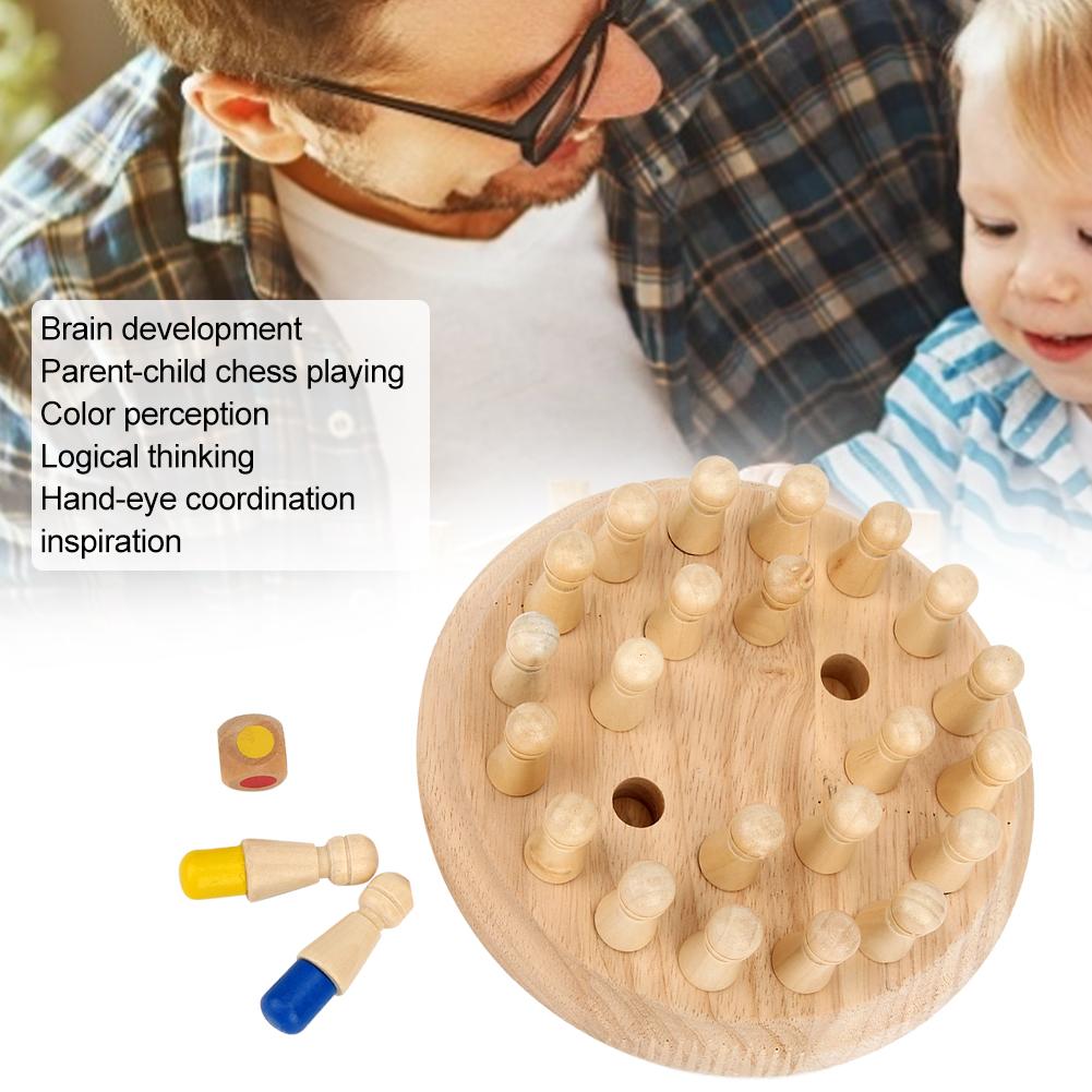 Деревянная игра-шахматка на память, настольная обучающая детская настольная игра