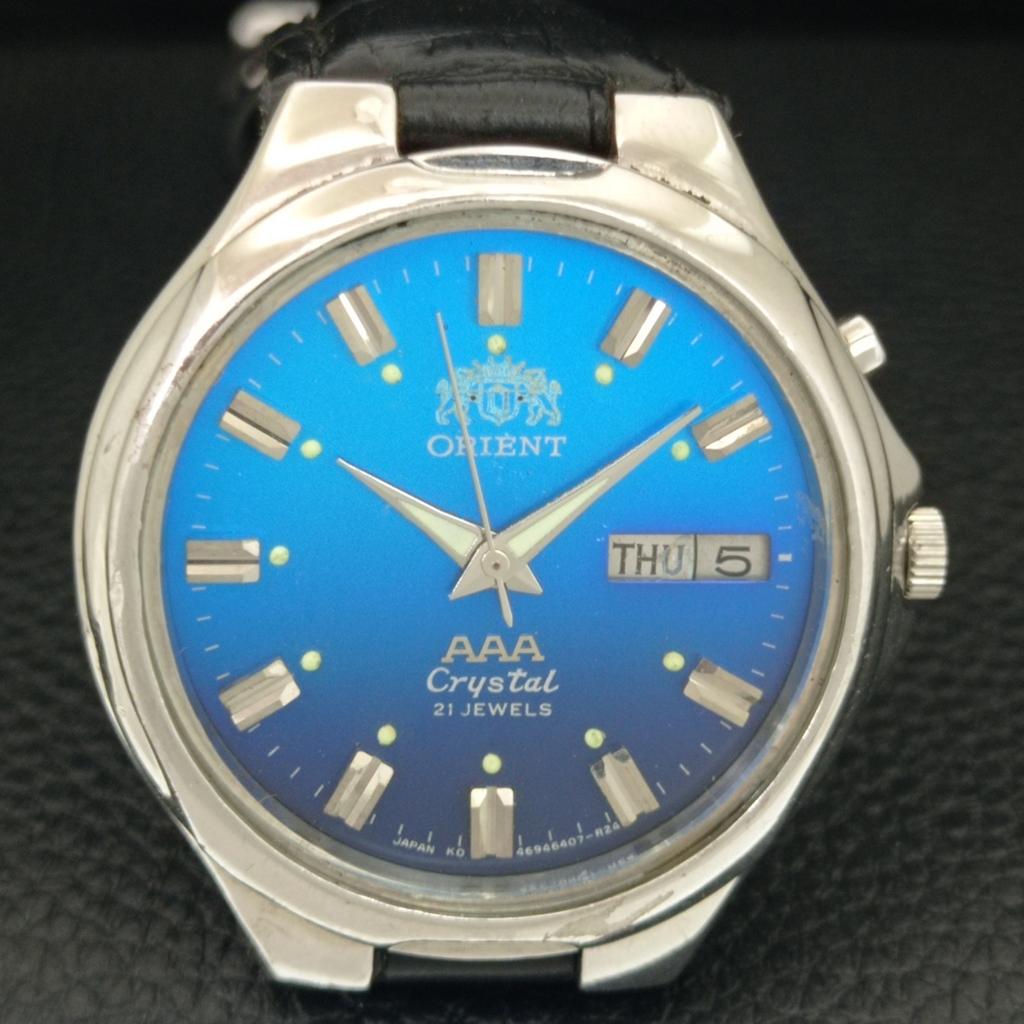 ВИНТАЖНЫЕ ORIENT AAA КРИСТАЛЛ АВТОМАТИЧЕСКИЕ ЯПОНИЯ МУЖСКИЕ ОРИГИНАЛЬНЫЙ ЦИФЕРБЛАТ ЧАСЫ a706971-1