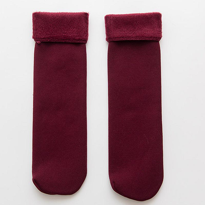 1 Pair Women's Autumn Winter Thickening Socks Velvet Casual Snow Thermal Keeping Socks
