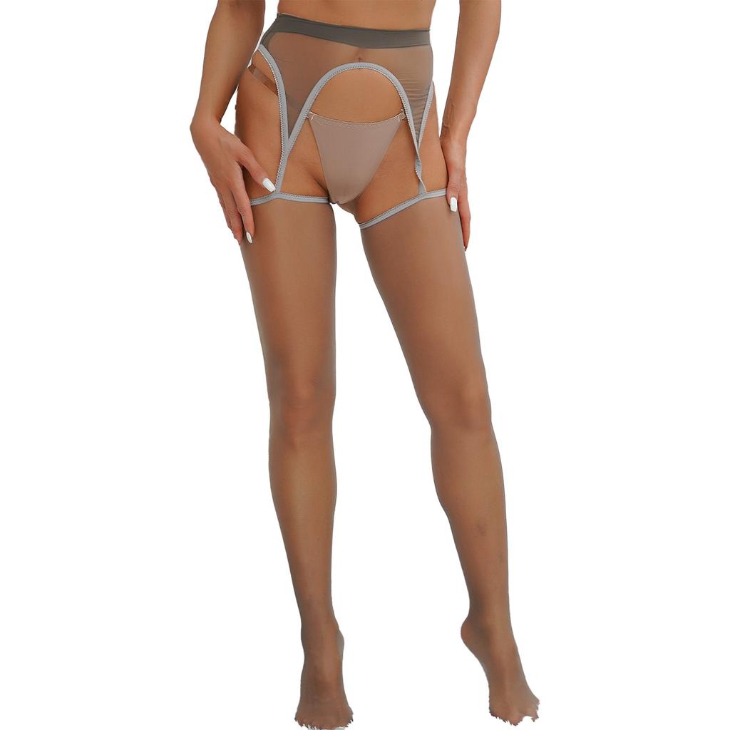 Женские глянцевые полые колготки без вырезов, нижнее белье, эластичные прозрачные леггинсы