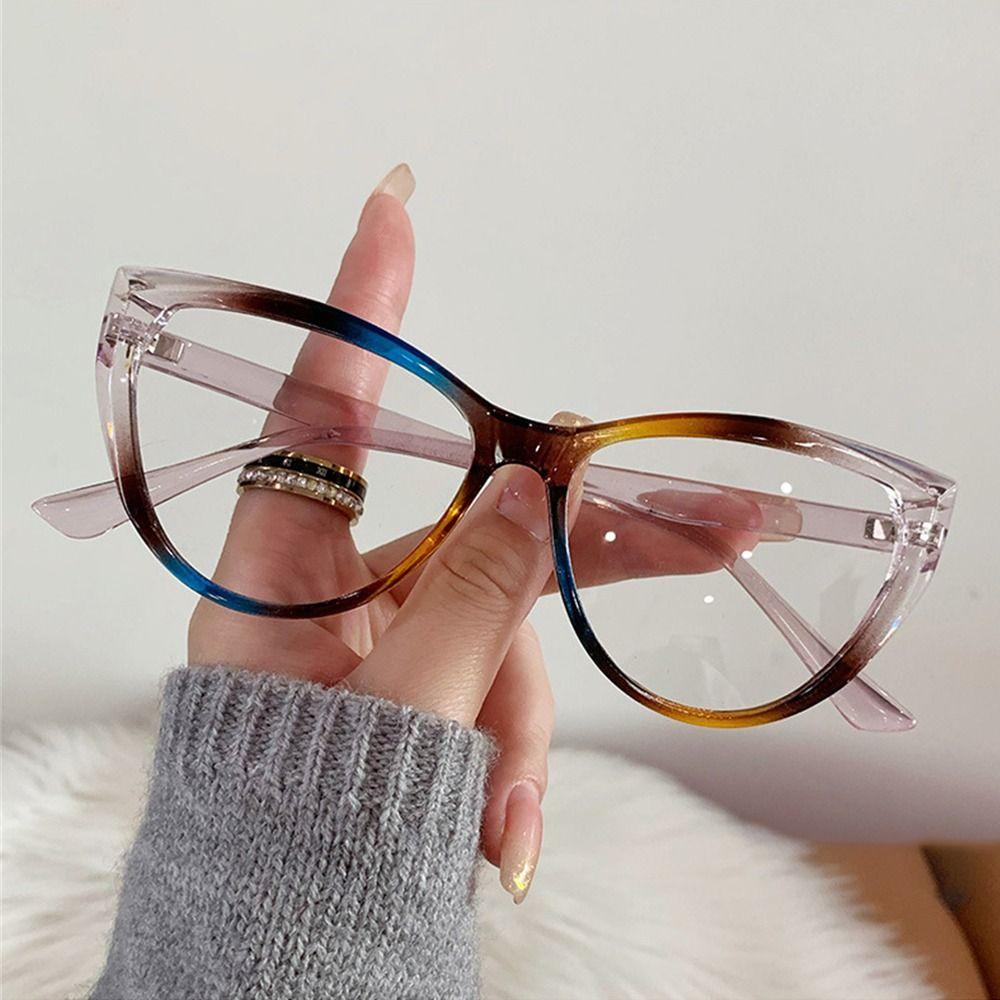 Retro Transparent Frame Anti-UV Blue Rays Glasses Ultra-light Vision Care Computer Goggles PC Eyeglasses Women Girls