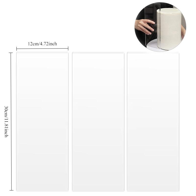 Transparent Cream Scraper Cake Making Frosting Scraper Rectangular Acrylic and Plastic Cake Baking Tool Cake Decorating Tools