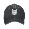 Lasagna Baseball Caps Vintage Distressed Cat Headwear Unisex Style Outdoor Activities Caps Hat