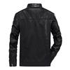 Men's Autumn and Winter New Men's PU Leather Jacket Short Stand Collar Green Motorcycle Leather Jacket