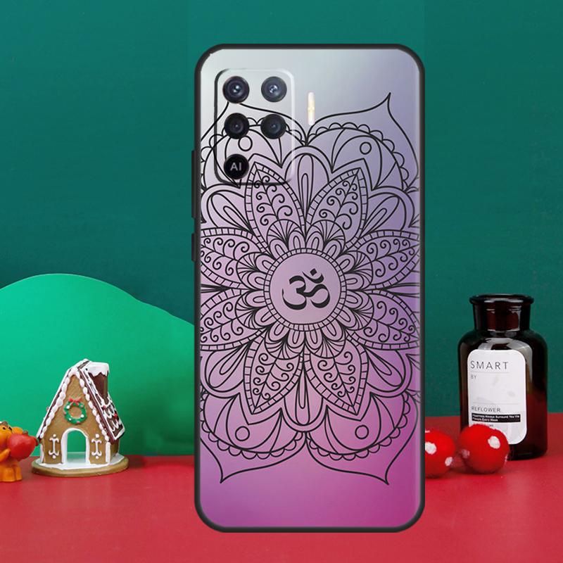 Чехол с дизайном мандалы Йога Ом Намасте для Oppo A16 A76 A96 A17 A60 A40 A80 A98 A58 A78 A18 A38 A57 A74 A54 A94 A15 A5 A6 Pro