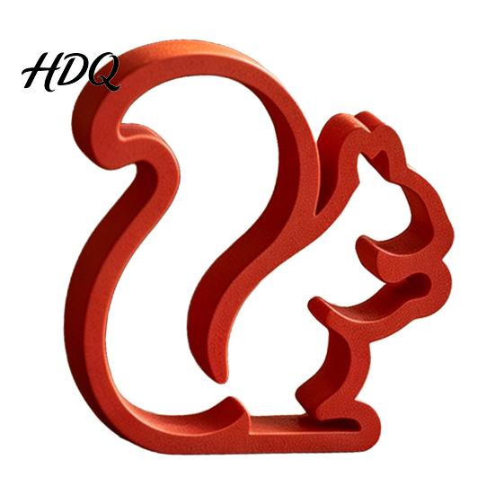 Художественное Настольное Украшение для Осени 3D Печатная Фигурка Белки Минималистичная Статуэтка Полая Фигурка Животного Живая Креативная Праздничная Стол Комната и