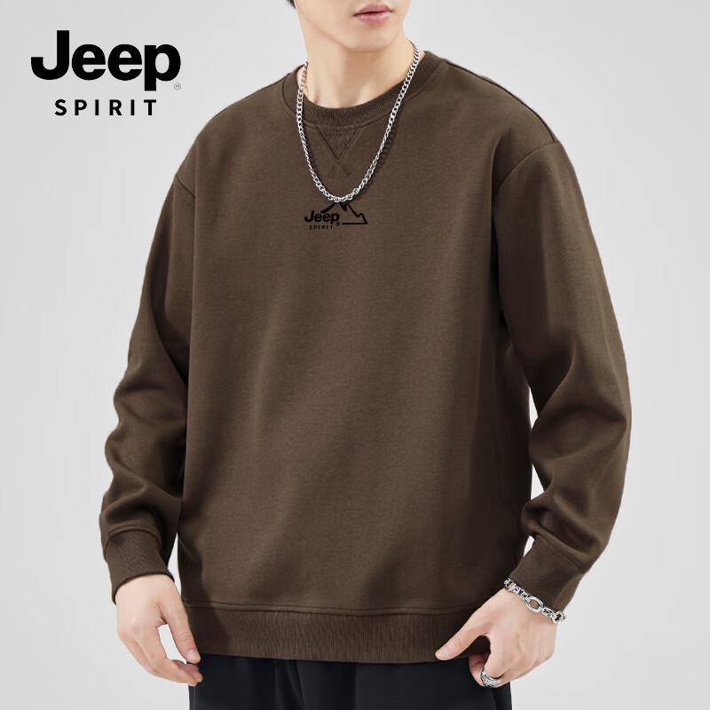 Мужской пуловер с круглым вырезом и логотипом JJ JEEP SPIRIT