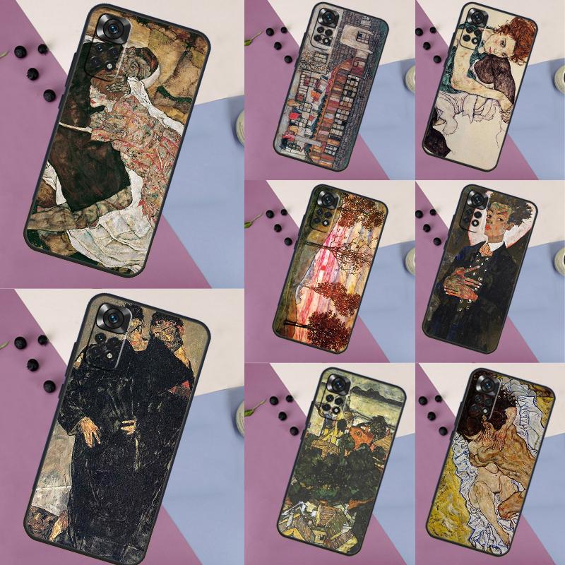Egon Schiele Art Case For Xiaomi Redmi Note 12 10 9 11 Pro 9S 10S 11S 12S Cover For Redmi 12 9C 10C 12C 13C