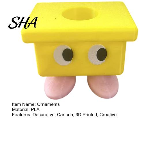 Toothbrush Holder With Big Eyes Design 3D Printed Cartoon Stool Holder, Waterproof Moisture-Proof Cute Kids Bathroom Ornament Compact Storage